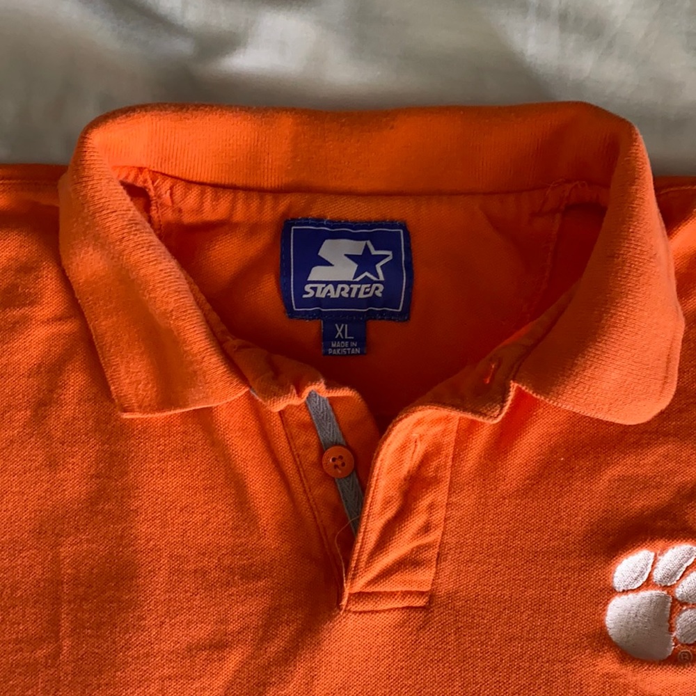 Clemson Starter Orange Men’s Knit Polo